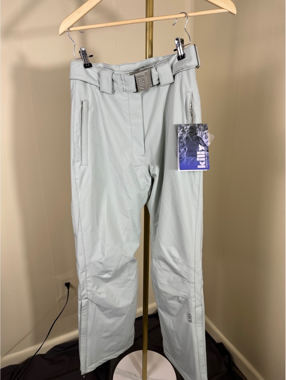 Killy Baya Straight Ski Pants NWT Aqua Grey F 38 GB 34/10 Approx. US 6